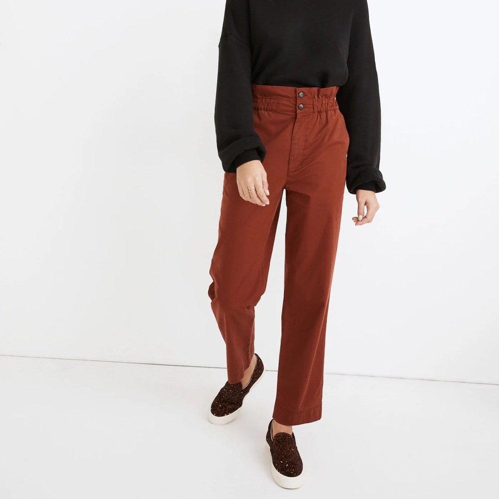 Madewell Paperbag Straight Pants